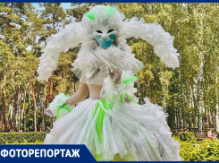 Яркое шествие уличных театров заполонило воронежский парк 