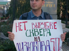 Воронежцы провели пикет против застройки сквера на Лизюкова