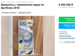 Воронежец продает банкноту, приуроченную к ЧМ-2018, по цене трех квартир 