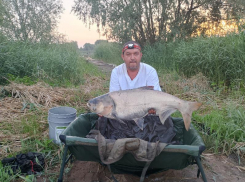 Рыбак выловил настоящего гиганта из воронежского пруда 