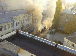 Загорелся автобус №80 в Воронеже 15 октября