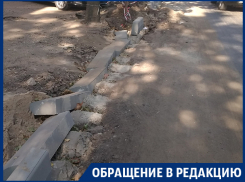 Дорогу по новым бордюрам проложили водители в Воронеже