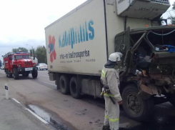 На воронежской трассе «Камаз» врезался в трактор