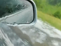 Борьбу водителя с лютой непогодой сняли под Воронежем