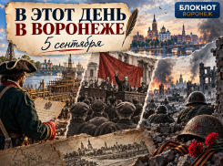 5 сентября в истории Воронежа: от донесений Петру I до трагедии Песчаного лога