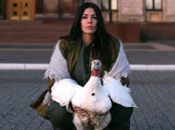 Сексуальный депутат-единорос устроила фотосессию с индюком у правительства Гусева