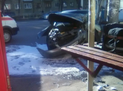 Последствия столкновения с наездом на пешехода сняли в Воронеже 