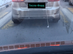 Ford, косящий под Tesla, сняли на дороге в Воронеже 