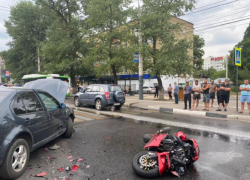 Опубликовано фото с места гибели мотоциклиста в Воронеже 