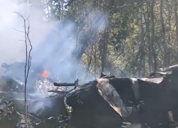 Самолет сгорел дотла: опубликовано видео с места крушения Ил-112В