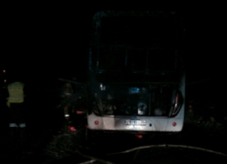 На трассе М4 «Дон» под Воронежем сгорел рейсовый автобус