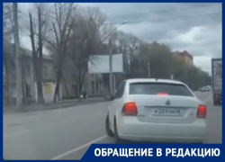 Нарушение правил по-липецки сняли на дороге в Воронеже