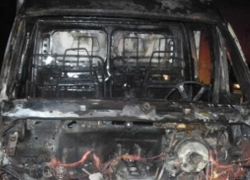 В Воронежской области сгорел грузовик «Форд-Транзит»