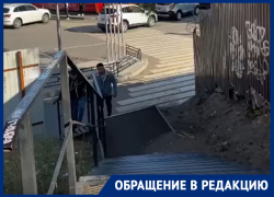 «Кругом шприцы, страшно ходить»: воронежцы в ужасе от лестницы к современному ЖК