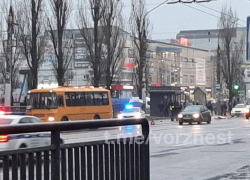 Школьный автобус наехал на сбитого пешехода в Воронеже 