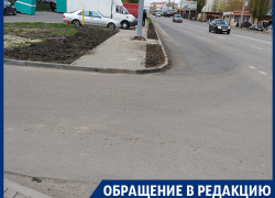 Благие намерения дорожников создали опасный участок в Воронеже