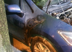 В Воронеже на Левом берегу сгорела «Toyota»