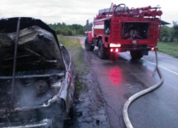 «Жигули» уничтожило огнем на трассе в Воронежской области