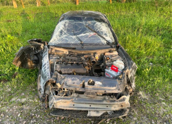 Пьяный водитель превратил машину в груду металла в Воронежской области