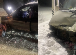 Три человека пострадали в столкновении легковушки с «Газелью» под Воронежем