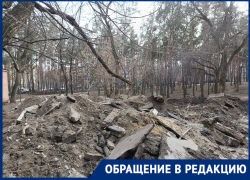 Огромные непонятные кучи выросли у парка в Воронеже 