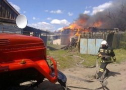 Баня сгорела в селе под Воронежем