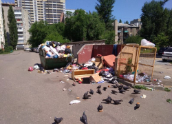 На ежедневные мусорные горы во дворе пожаловались жители Воронежа