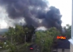 Очередной пожар в доме на Ленинградской в Воронеже попал на видео