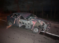 Последствия столкновения Lada и КамАЗ показали под Воронежем 