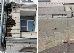 Очевидцы рассказали о доме, опасном для жизни прохожих в центре Воронежа