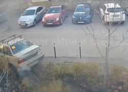 Водитель-новичок устроил безбашенный разгром и попал на видео в Воронеже