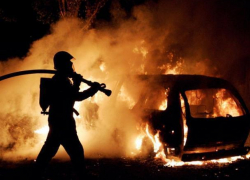 В Советском районе Воронежа ночью полыхала Volvo