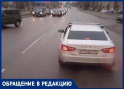 Автомобильные кошки-мышки снял водитель грузовика в Воронеже 