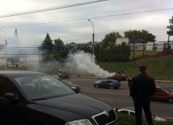 В Воронеже на Чижовском плацдарме сгорела «девятка»