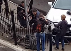 Спасение сбитого Lexus полицейского сняли на видео в Воронеже 