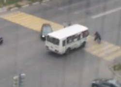  В сети появилось видео ДТП с участием «ПАЗа» и велосипедиста 