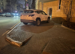 Эпичную парковку на тротуаре показали в центре Воронежа  