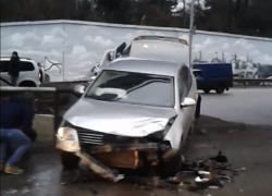 Три иномарки столкнулись на Северном мосту в Воронеже