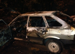 В Воронеже по неизвестной причине сгорел «ВАЗ»