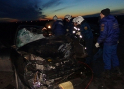 В Воронежской области  при столкновении легковушки и грузовика погибли два человека 