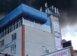 На крупном пожаре в здании автосалона в Воронеже сгорели два автомобиля
