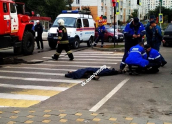 Опубликованы снимки с места гибели рабочего в Воронеже