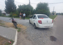 13-летний школьник без прав на мотоцикле протаранил «Ладу» в Воронежской области