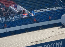 Флаг братской Сербии заметили на победном матче «Факела» в Воронеже