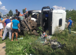 Водитель и пассажир Mitsubishi погибли в ДТП с грузовиком в Воронежской области