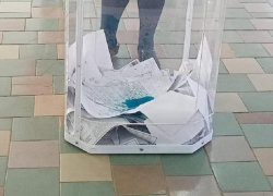 Женщина залила зеленкой бюллетени на выборах президента в Воронежской области