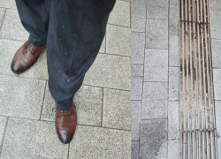 Ремонт тротуара на улице 25 Октября подарил горожанам уникальные сухие фонтаны