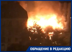  Огненный шторм в историческом доме сняли на видео центре Воронежа
