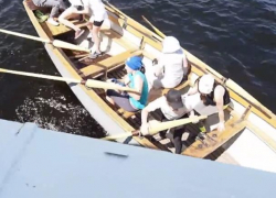 Опубликовано видео столкновения лодки с детьми и теплохода в Воронеже