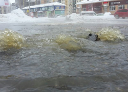На улице Шишкова в Воронеже в который раз начал извергаться фекальный гейзер
